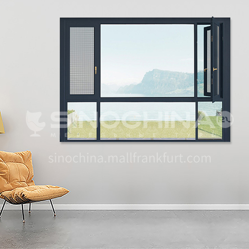 1.6mm 108 series aluminum alloy casement window screens one casement window high quality casement window bedroom window